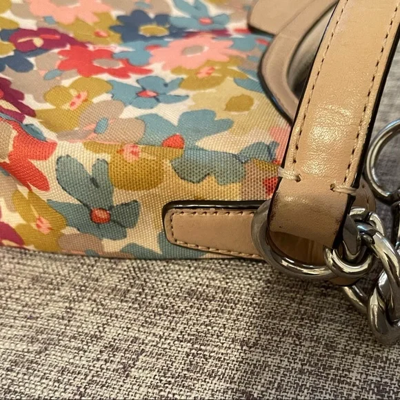 Coach Signature Stripe Floral Print Demi Crossbody ( F30661 ) - Picture 7 of 13